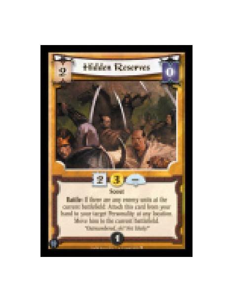 Hidden Reserves  - Scout  Battle: If there are any enemy units at the current battlefield: Attach this card from your hand to yo