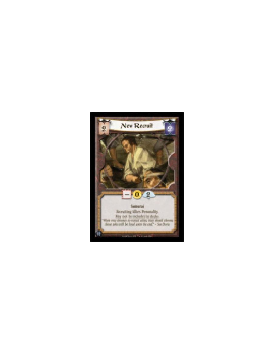 New Recruit  - Samurai  Recruiting Allies Personality. May not be included in decks.