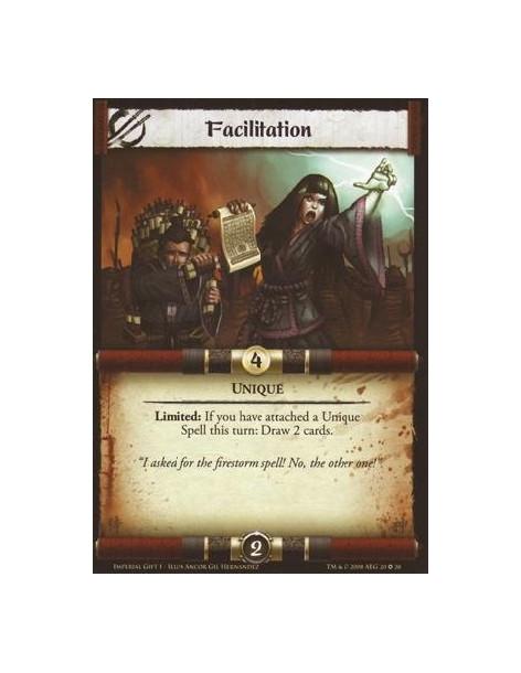 Facilitation  - Unique Limited: If you have attached a Unique Spell this turn: Draw 2 cards.