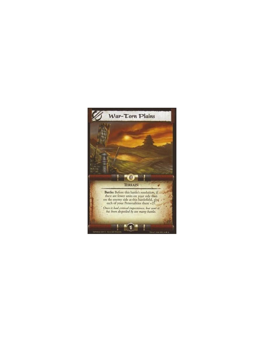 War-Torn Plains  - Terrain Battle: Before this battle’s resolution, if there are fewer units on your side than on the enemy side