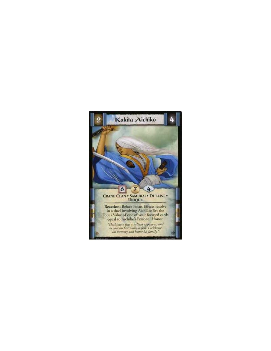 Kakita Aichiko  - Crane Clan • Samurai • Duelist • Unique Reaction: Before Focus Effects resolve in a duel involving Aichiko: Se