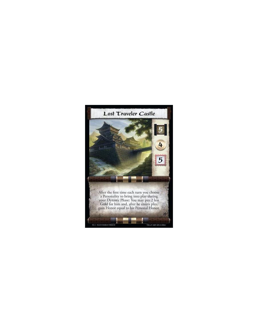 Lost Traveler Castle  - After the first time each turn you choose a Personality to bring into play during your Dynasty Phase: Yo