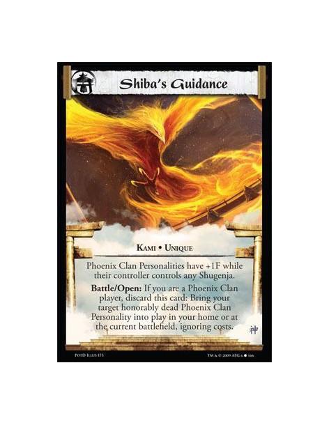 Shiba's Guidance FOIL  - Kami • Unique Phoenix Clan Personalities have +1F while their controller controls any Shugenja. Battle/