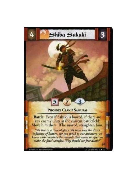 Shiba Sakaki  - Phoenix Clan • Samurai Battle: Even if Sakaki is bowed, if there are any enemy units at the current battlefield:
