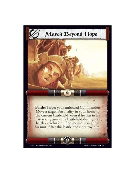 March Beyond Hope (Spanish)  - Battle: Target your unbowed Commander: Move a target Personality in your home to the current batt