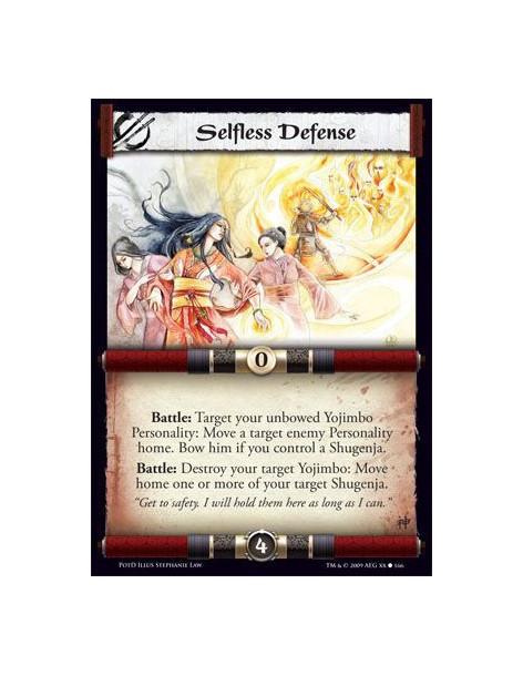Selfless Defense  - Battle: Target your unbowed Yojimbo Personality: Move a target enemy Personality home. Bow him if you contro