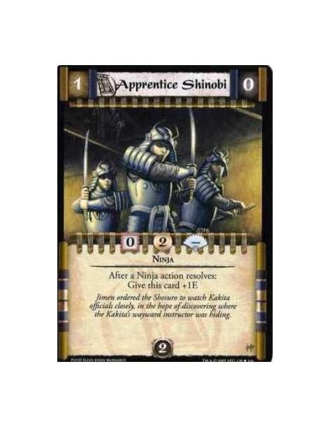 Apprentice Shinobi  - Ninja After a Ninja action resolves: Give this card +1F.