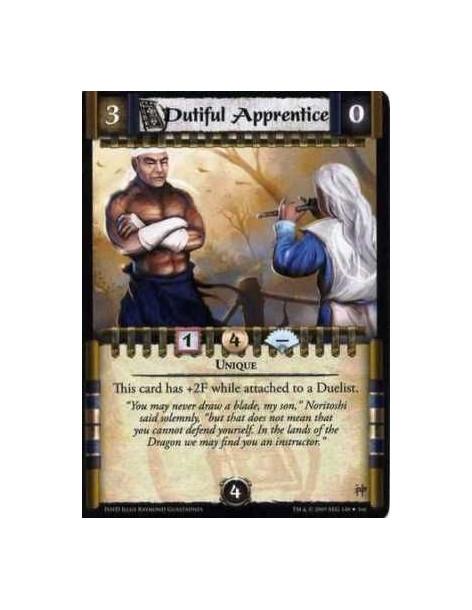 Dutiful Apprentice  - Unique This card has +2F while attached to a Duelist.