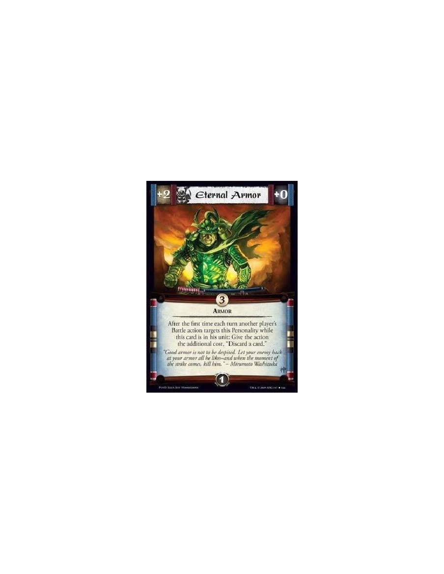 Eternal Armor  - Armor After the first time each turn another player’s Battle action targets this Personality: Give the action t