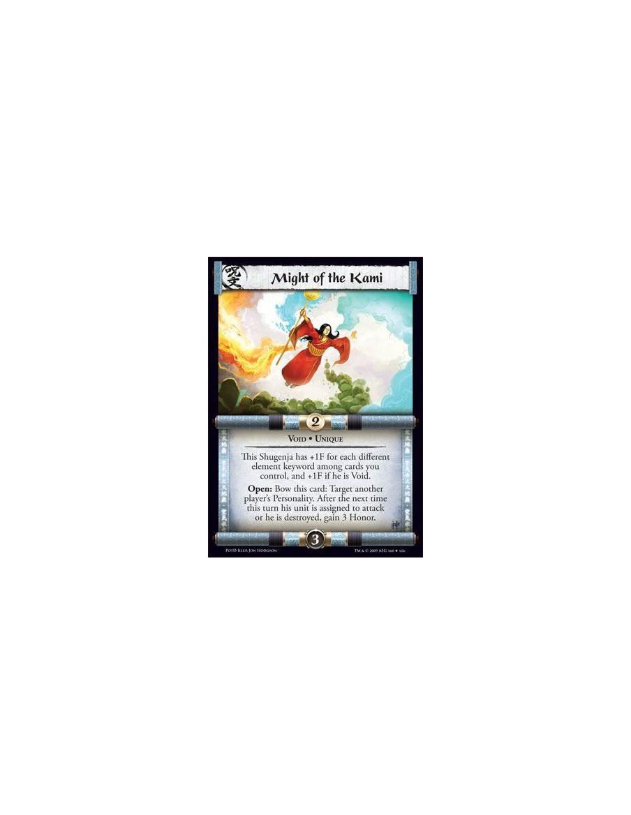 Might of the Kami  - Void • Unique This Shugenja has +1F for each different element keyword among cards you control, and +1F if 