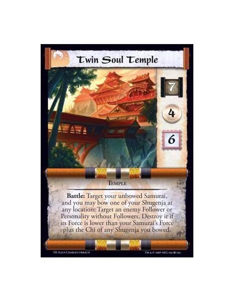 Twin Soul Temple FOIL  - Temple  Battle: Target your unbowed Samurai, and you may bow one of your Shugenja at any location: Targ