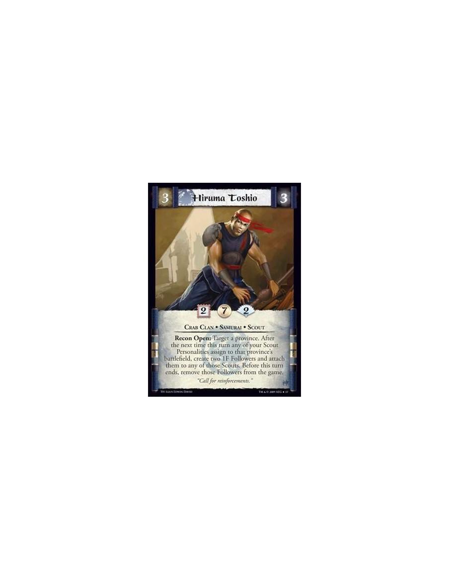 Hiruma Toshio  - Crab Clan • Samurai • Scout Recon Open: Target a province. After the next time this turn any of your Scout Pers