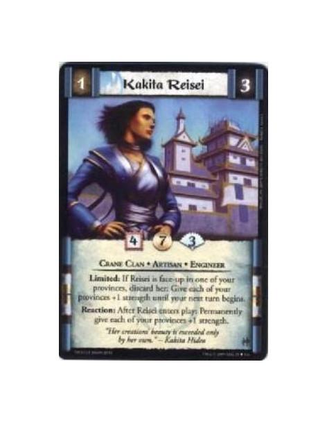 Kakita Reisei  - Crane Clan • Artisan • Engineer Limited: If Reisei is face-up in one of your provinces, discard her: Give each 