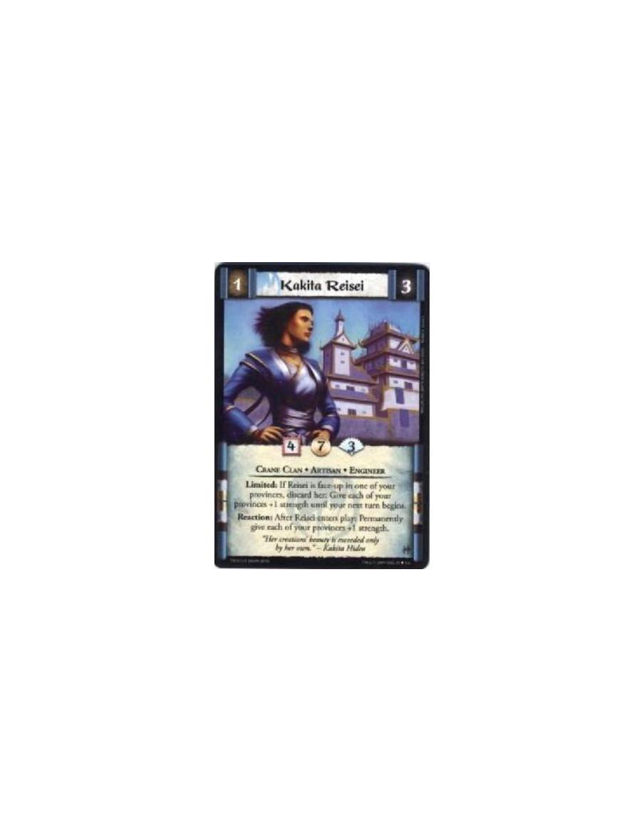 Kakita Reisei  - Crane Clan • Artisan • Engineer Limited: If Reisei is face-up in one of your provinces, discard her: Give each 