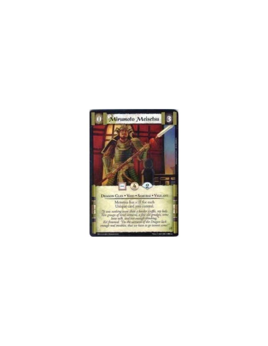 Mirumoto Meisetsu  - Dragon Clan • Void • Samurai • Vigilant Meisetsu has +1F for each Unique card you control.