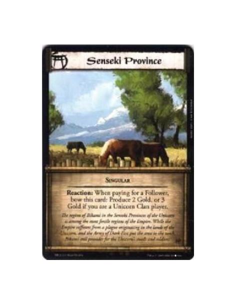 Senseki Province  - Singular Reaction: When paying for a Follower, bow this card: Produce 2 Gold, or 3 Gold if you are a Unicorn