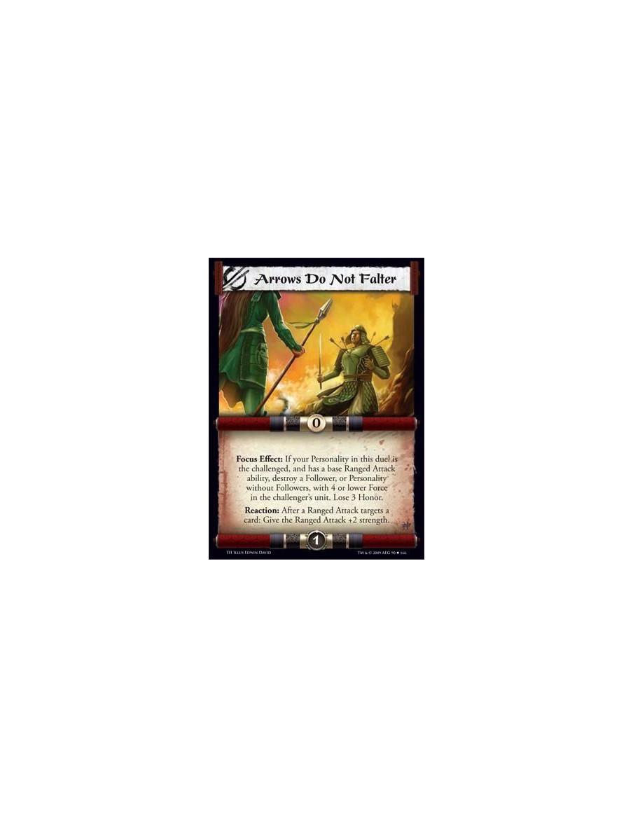 Arrows Do Not Falter  - Focus Effect: If your Personality in this duel is the challenged, and has a base Ranged Attack ability, 