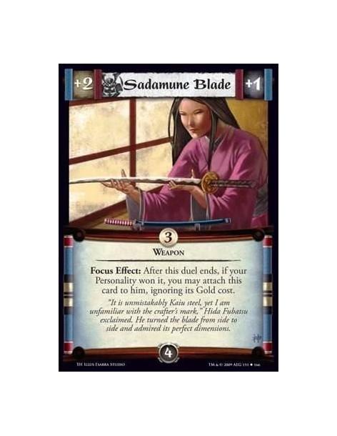 Sadamune Blade  - Weapon Focus Effect: After this duel ends, if your Personality won it, you may attach this card to him, ignori