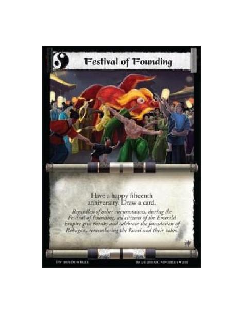 Festival of Founding (Spanish)  - Have a happy fifteenth anniversary. Draw a card.
