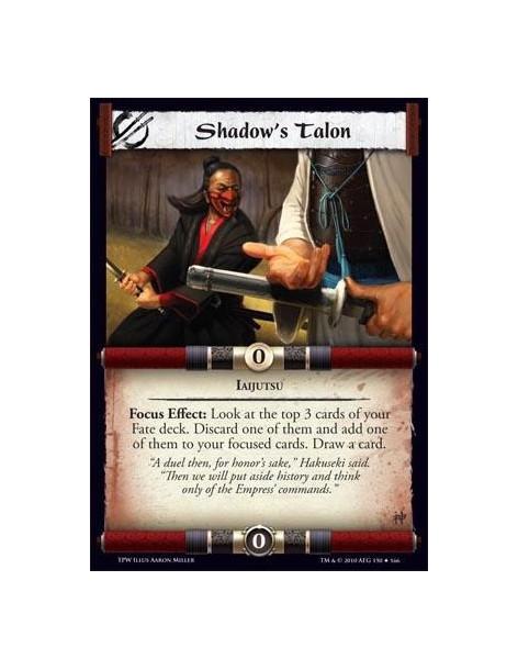 Shadow's Talon  - Iaijutsu Focus Effect: Look at the top 3 cards of your Fate deck. Discard one of them and add one of them to y