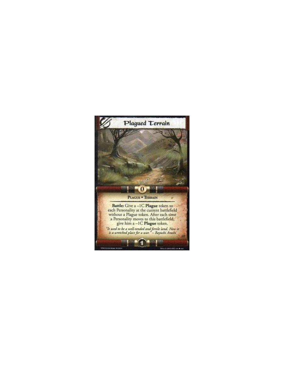 Plagued Terrain  - Plague • Terrain Battle: Give a -1C Plague token to each Personality at the current battlefield without a Pla