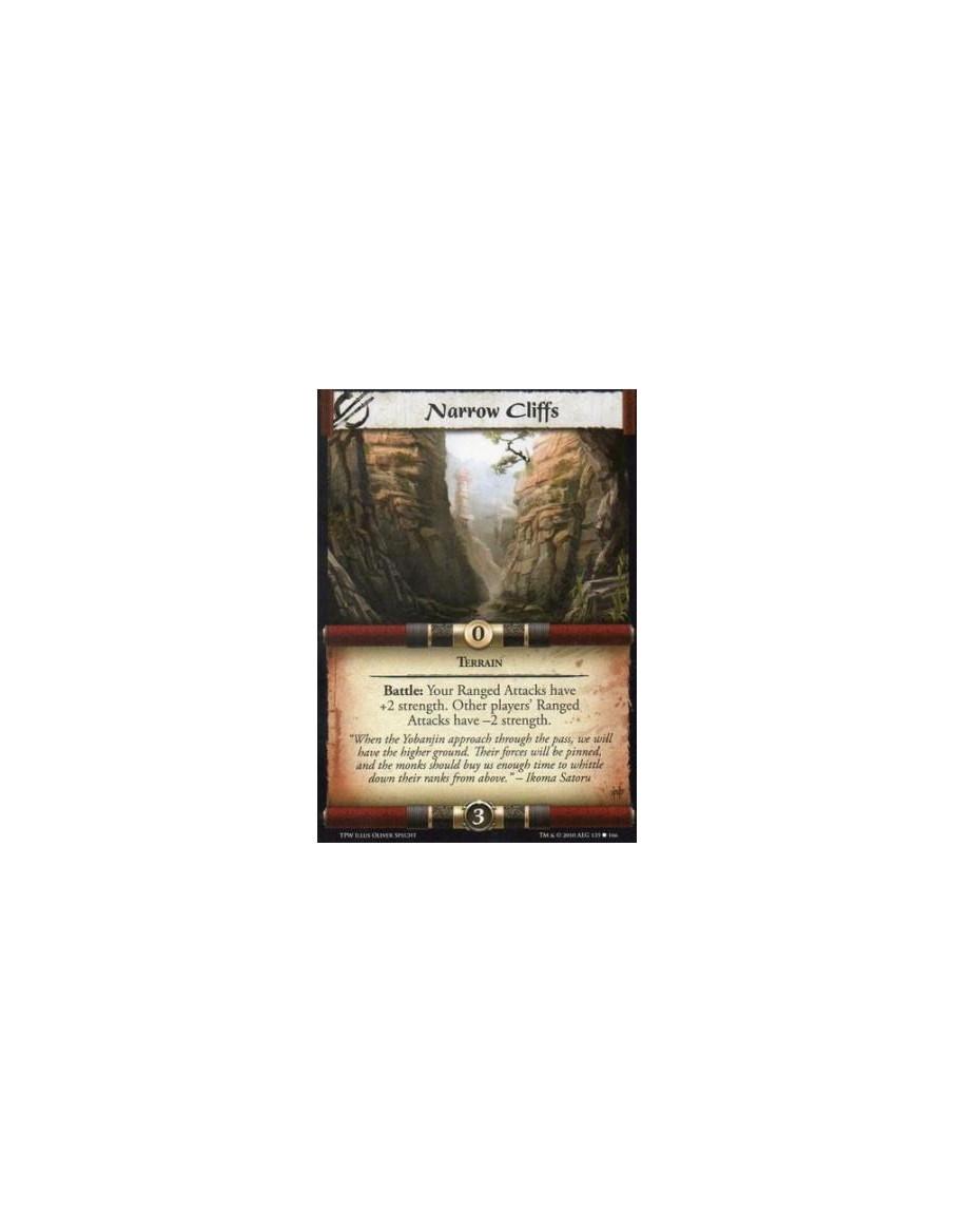 Narrow Cliffs  - Terrain Battle: Your Ranged Attacks have +2 strength. Other players’ Ranged Attacks have -2 strength.
