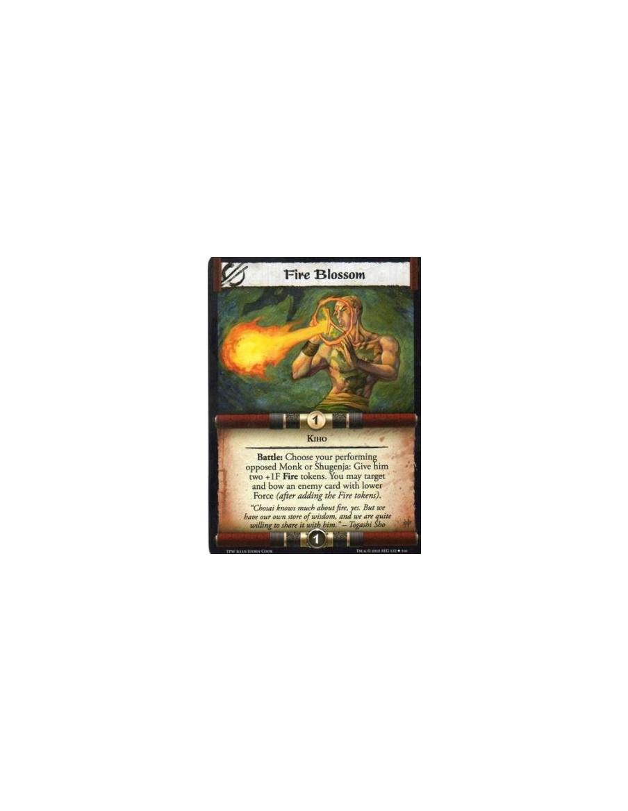 Fire Blossom  - Kiho Battle: Choose your performing opposed Monk or Shugenja: Give him two +1F Fire tokens. You may target and b