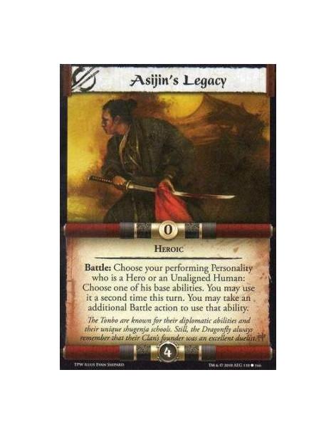 Asijin's Legacy  - Heroic Battle: Choose your performing Personality who is a Hero or an Unaligned Human: Choose one of his base