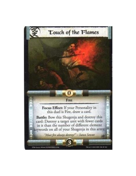 Touch of the Flames  - Fire Focus Effect: If your Personality in this duel is Fire, draw a card. Battle: Bow this Shugenja and d