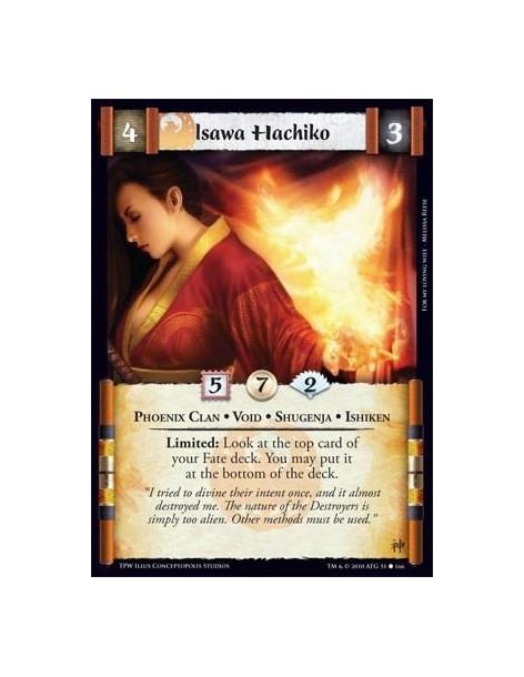 Isawa Hachiko  - Phoenix Clan • Void • Shugenja • Ishiken. Limited: Look at the top card of your Fate deck. You may put it at th