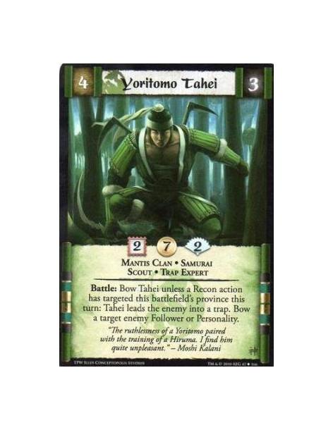 Yoritomo Tahei  - Mantis Clan • Samurai • Scout • Trap Expert Battle: Bow Tahei unless a Recon action has targeted this battlefi
