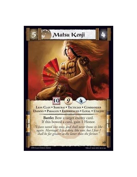 Matsu Kenji Exp  - Lion Clan • Samurai • Tactician • Commander • Daimyo • Paragon • Experienced • Loyal • Unique Battle: Bow a t