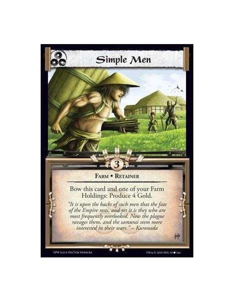 Simple Men  - Farm • Retainer Bow this card and one of your Farm Holdings: Produce 4 Gold.