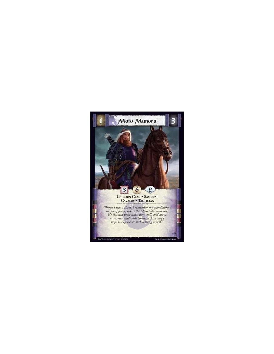 Moto Munoru  - Unicorn Clan • Samurai • Cavalry • Tactician