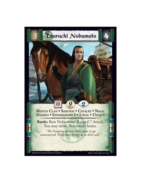 Tsuruchi Nobumoto Exp2  - Mantis Clan • Samurai • Cavalry • Naval • Daimyo • Experienced 2 • Loyal • Unique Battle: Bow Nobumoto