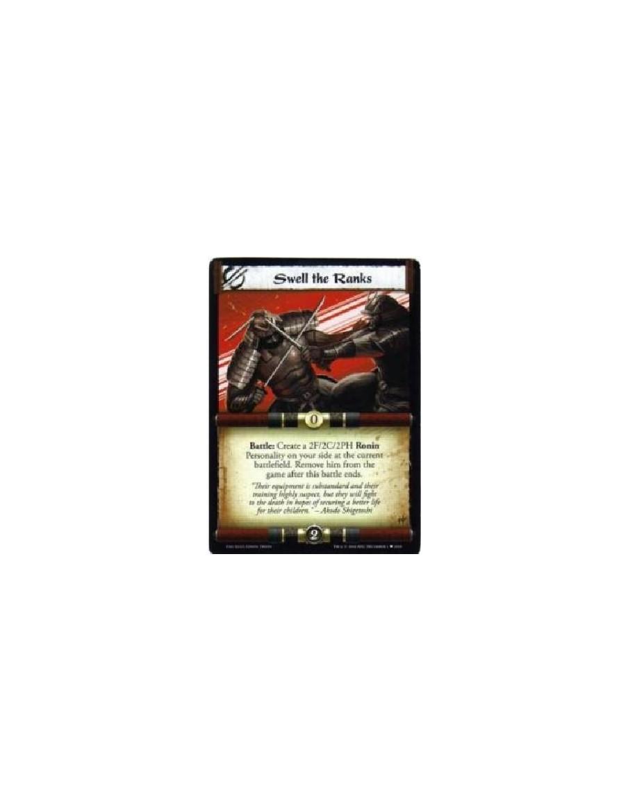 Swell the Ranks  - Battle: Choose your preforming unbowed Personality: Bow a target enemy Personality with fewer Sake Tokens tha