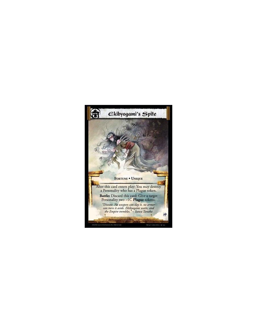 Ekibyogami's Spite  - Fortune • Unique After this card enters play: You may destroy a Personality who has a Plague token.Battle: