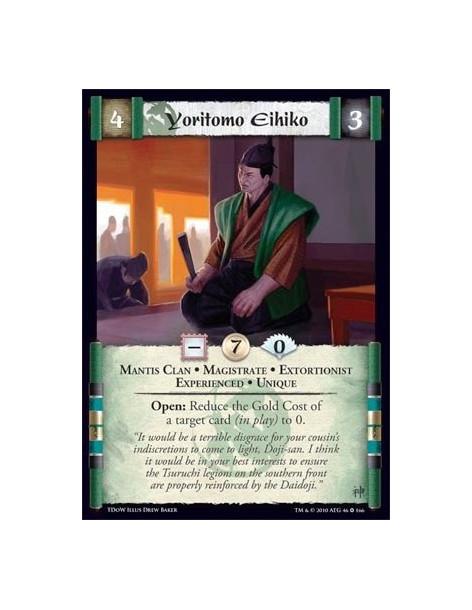 Yoritomo Eihiko Exp (Español)  - Mantis Clan • Magistrate •Extortionist • Experienced • Unique Open: Reduce the Gold Cost of a t