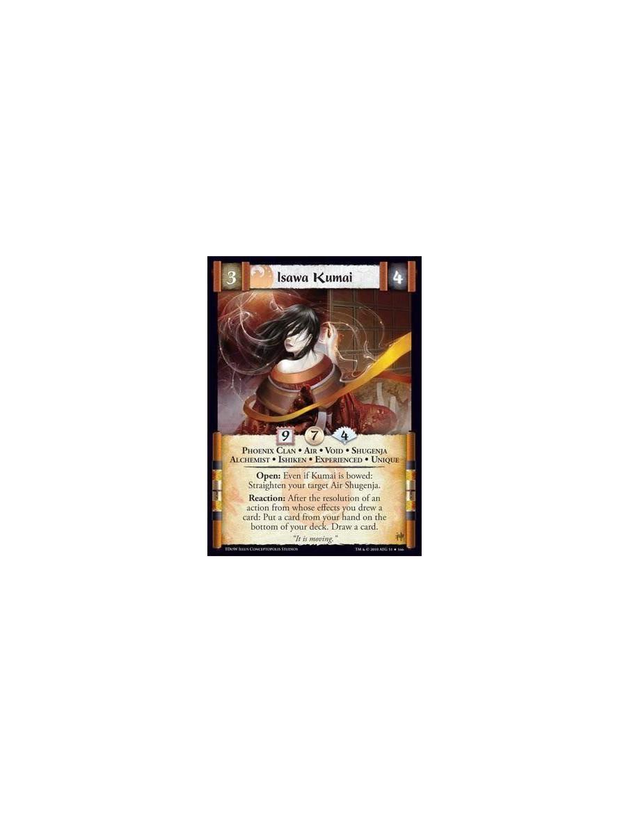 Isawa Kumai Exp  - Phoenix Clan • Air • Void • Shugenja • Alchemist • Ishiken • Experienced • Unique Open: Even if Kumai is bowe