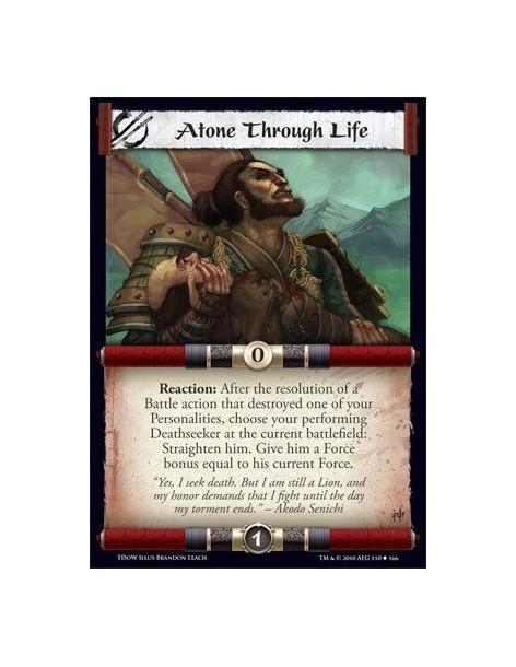 Atone Through Life  - Reaction: After the resolution of a Battle action that destroyed one of your Personalities, choose your pe