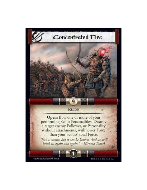 Concentrated Fire  - Recon Open: Bow one or more of your performing Scout Personalities: Destroy a target enemy Follower, or Per