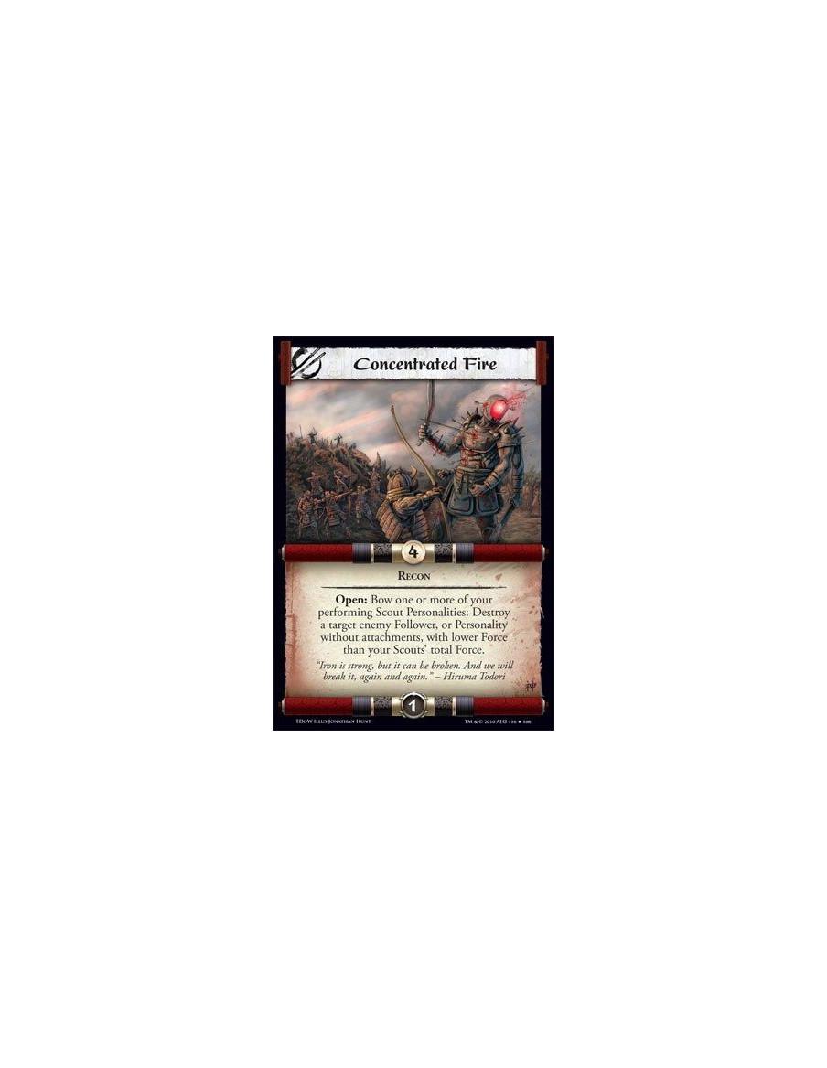 Concentrated Fire  - Recon Open: Bow one or more of your performing Scout Personalities: Destroy a target enemy Follower, or Per