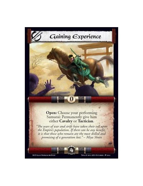 Gaining Experience  - Open: Choose your performing Samurai: Permanently give him either Cavalry or Tactician.