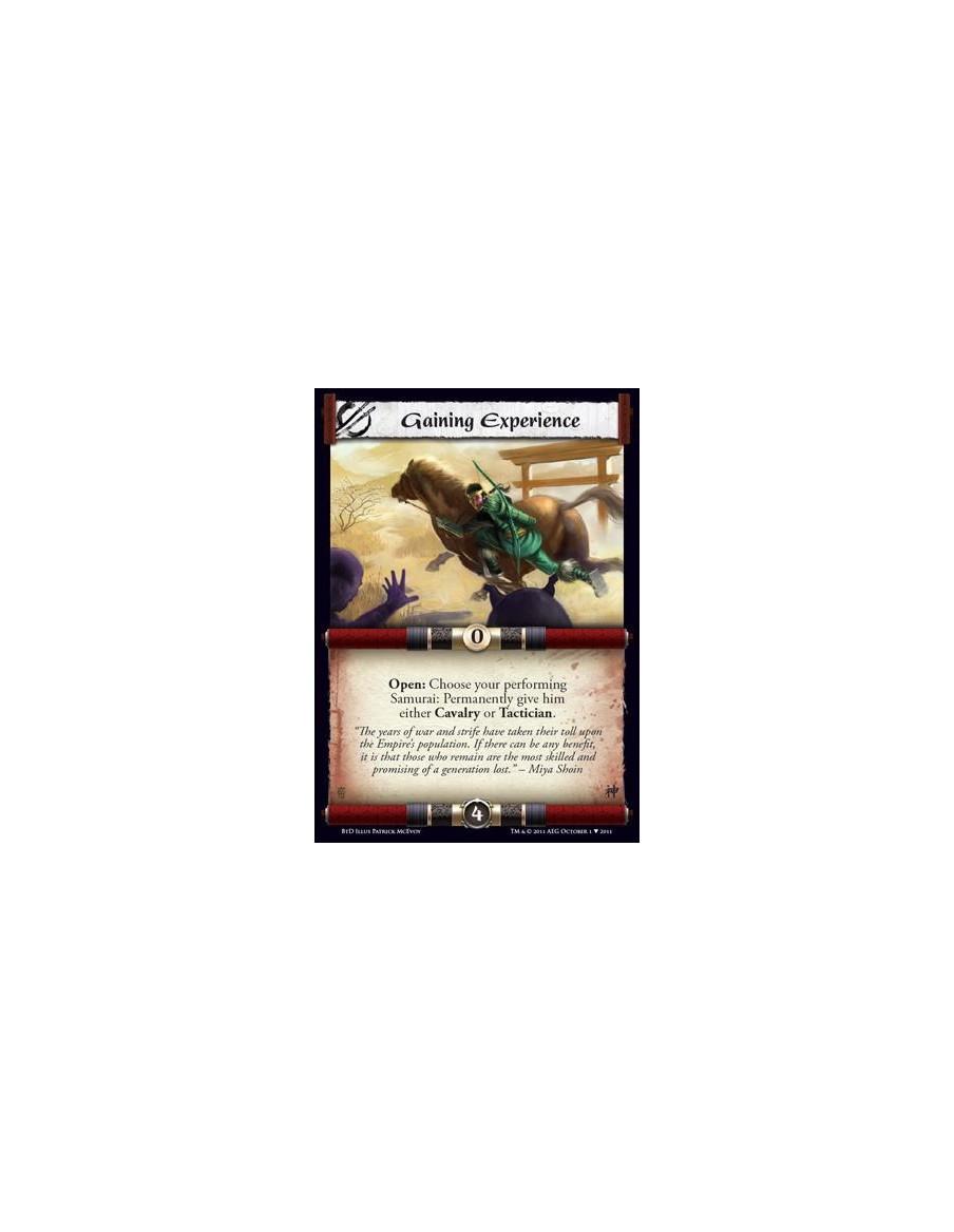 Gaining Experience  - Open: Choose your performing Samurai: Permanently give him either Cavalry or Tactician.