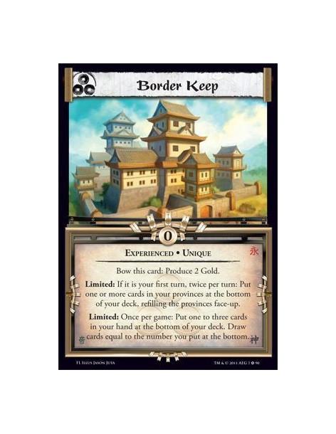 Border Keep Exp  - Experienced • Uniquew: Produce 2 Gold.Limited: Once per game, put one to three cards in your hand at the bott