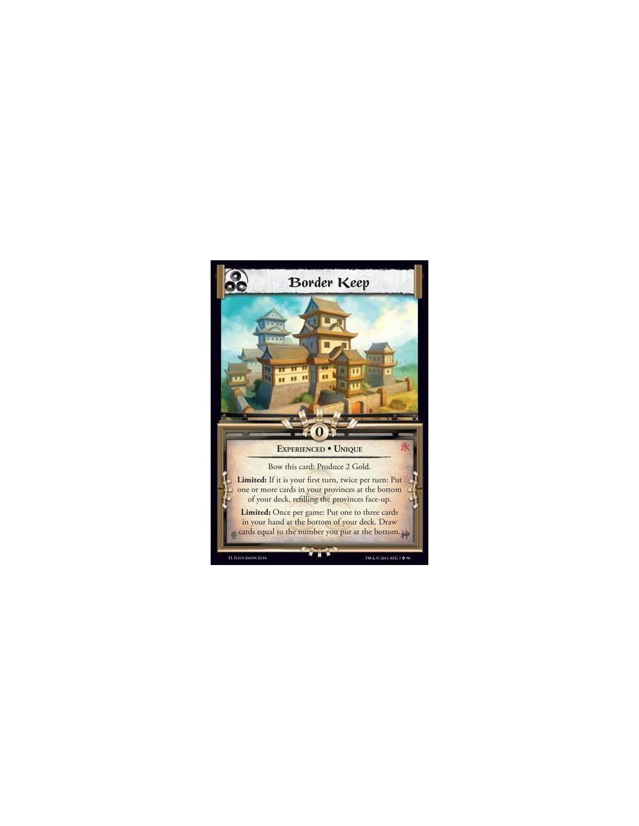 Border Keep Exp  - Experienced • Uniquew: Produce 2 Gold.Limited: Once per game, put one to three cards in your hand at the bott