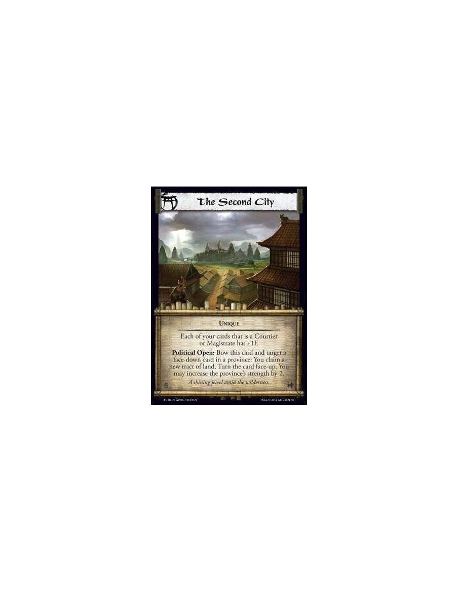 The Second City  - UniqueEach of your cards that is a Courtier or Magistrate has +1 F. Political Open: Bow this card and target 