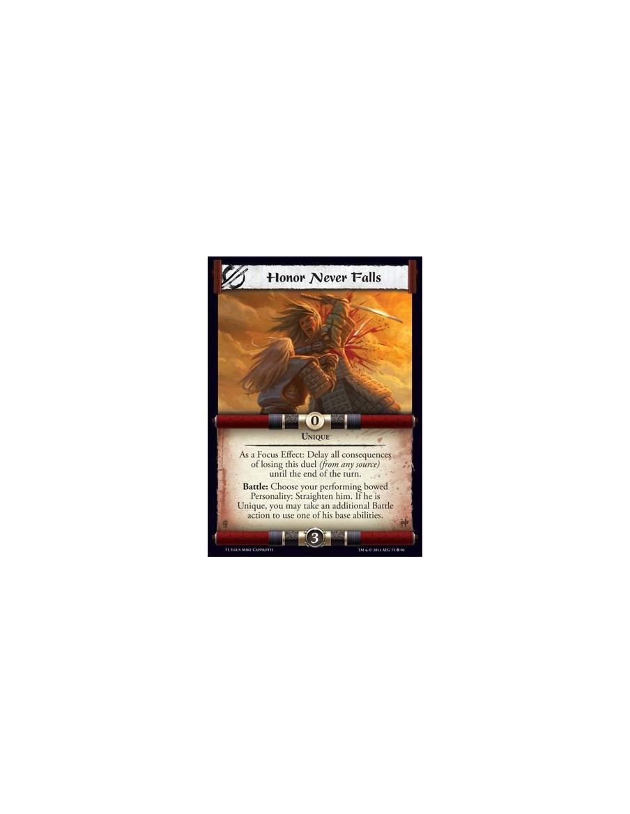 Honor Never Falls  - UniqueAs a Focus Effect: Delay all consecuences of losing this duel (from any source) until the end of turn