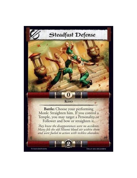 Steadfast Defense  - KihoBattle: Choose your perfoming Monk: Straighten him. If you control a Temple, you may target a Personali