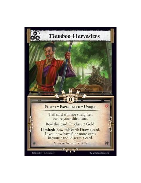 Bamboo Harvesters Exp  - Forest • Experienced • UniqueThis card will not straighten before your third turn.w: Produce 2 Gold.Lim